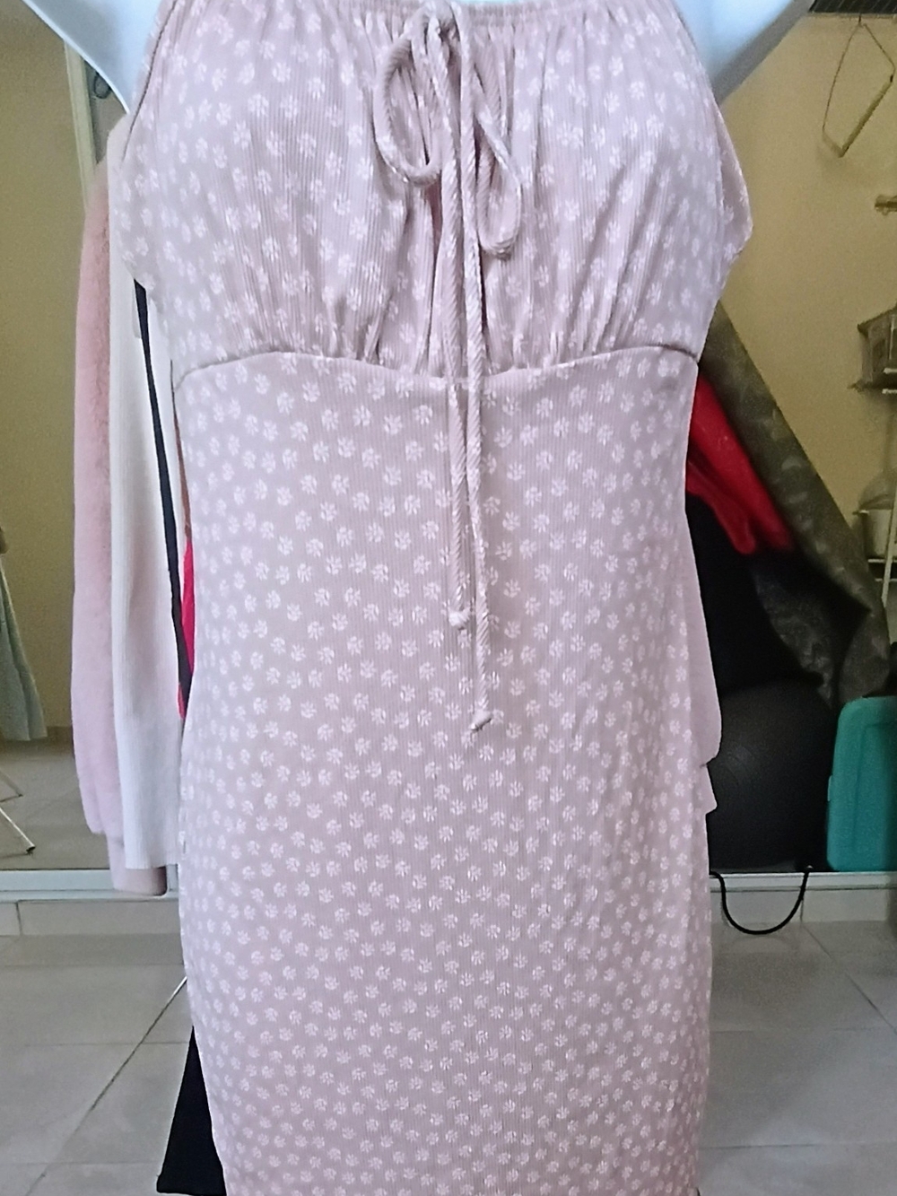 Jessica Simpson Blush Pink Textured Sundress